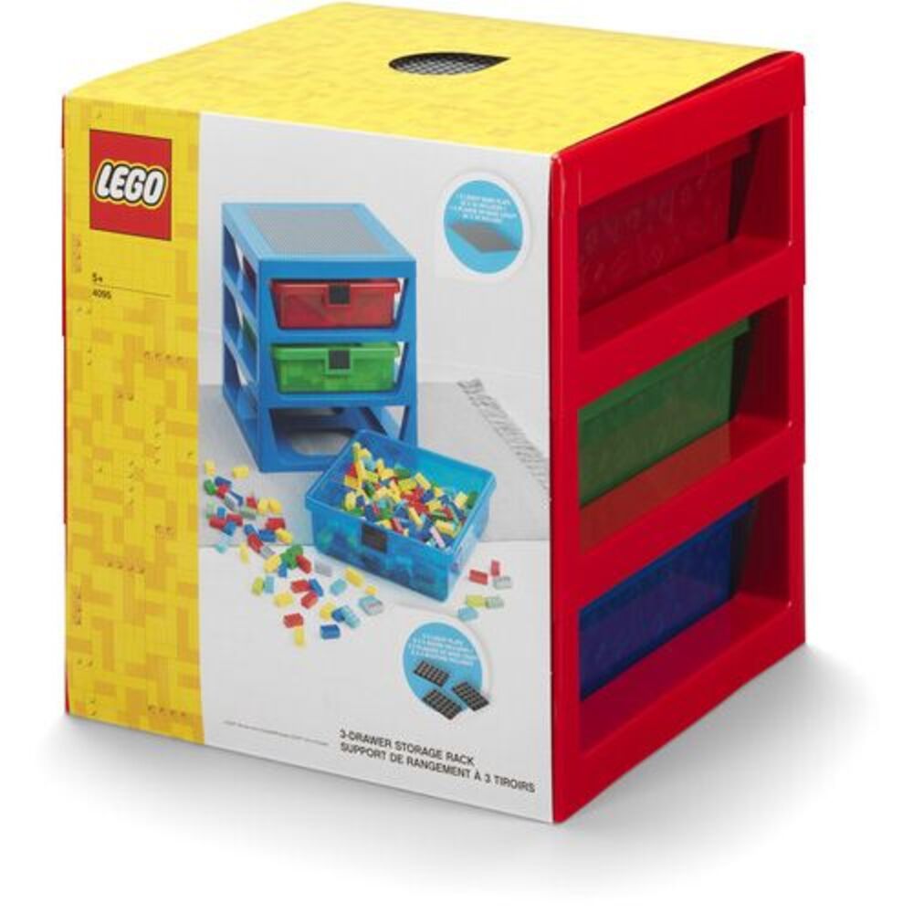 LEGO 3-Drawer Storage Rack System, Red COLLECTIBLES - Picture 4 of 4